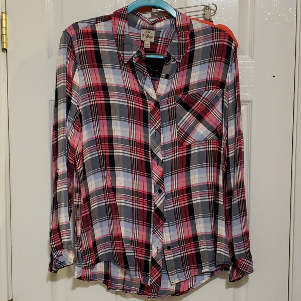 Crochet back button down - NWOT! L